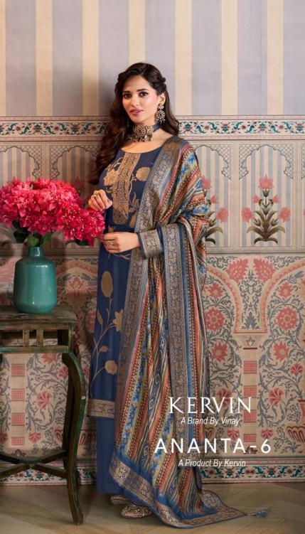 vinay kervin ananta vol 6 series 76741 to 76746 viscose pashmina jacquard unique salwar kameez in wholesale surat