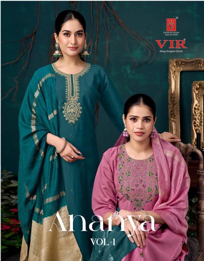 vir ananya vol 1 series 1001 to 1008 roman readymade fancy salwar kameez sets in wholesale surat