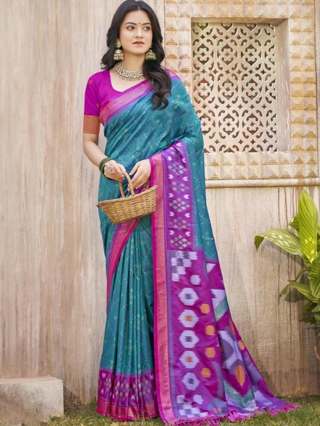 Astita fancy designer POORVIKA SILK VOL 3 Pochampalli Silk fabric saree in wholesale  surat