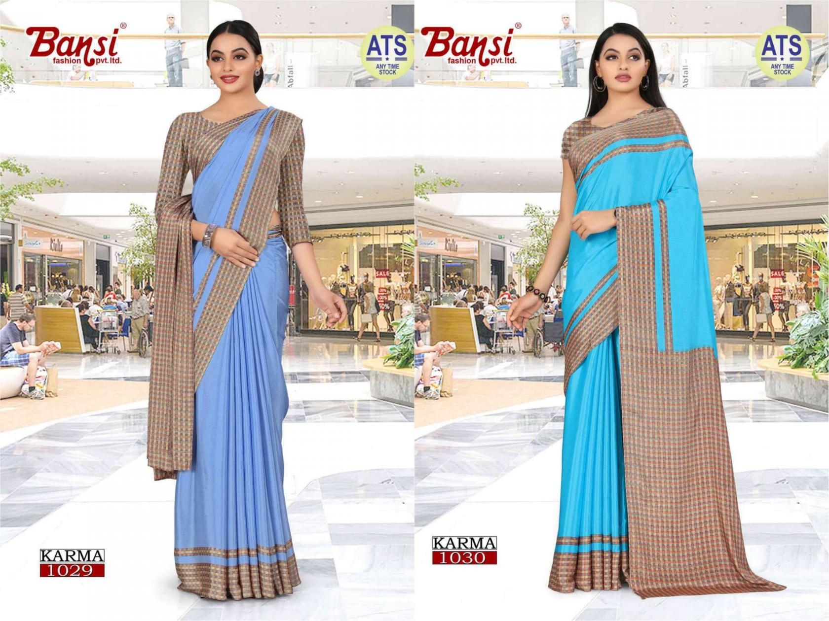 bansi karma series 1019 to 1030 trendy crape saree in wholesale surat