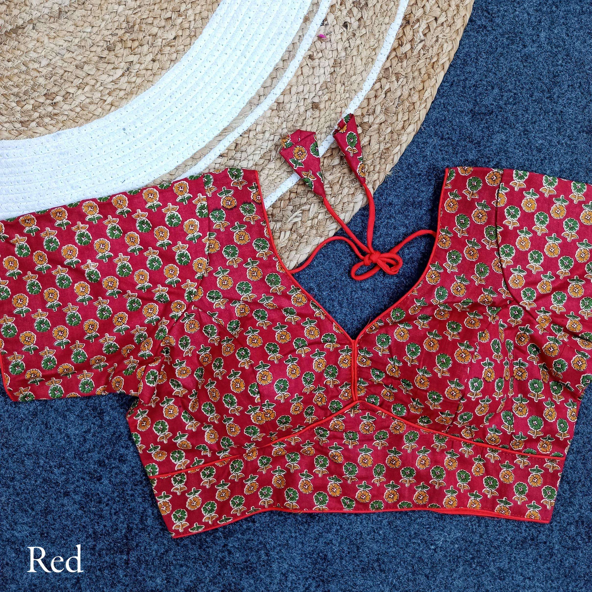 cotton flower sabyasachi readymade shop trendy blouse in wholesale surat