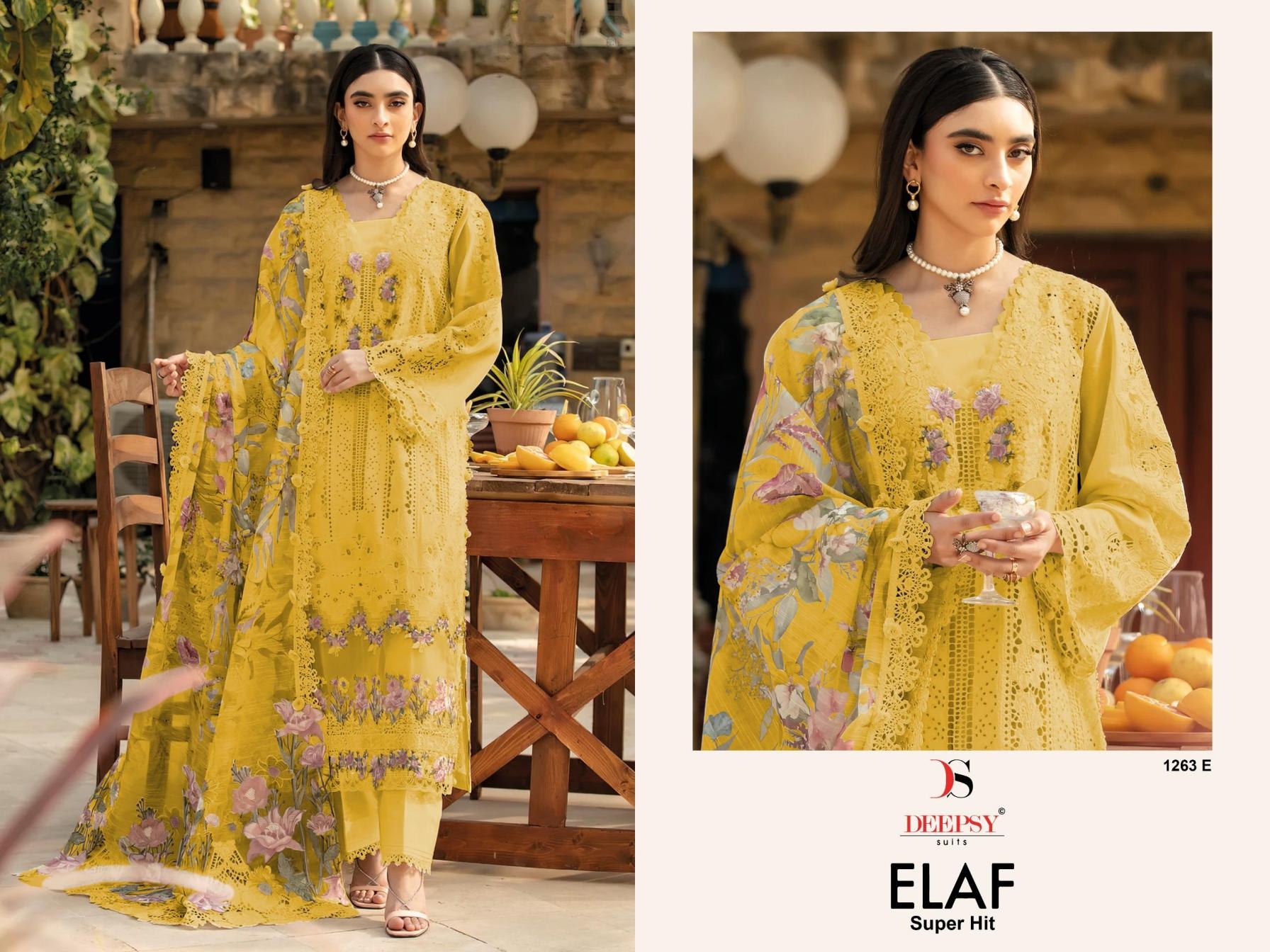 deepsy 1263 elaf series 1263 efgh cotton modern pakistani suit in wholesale surat