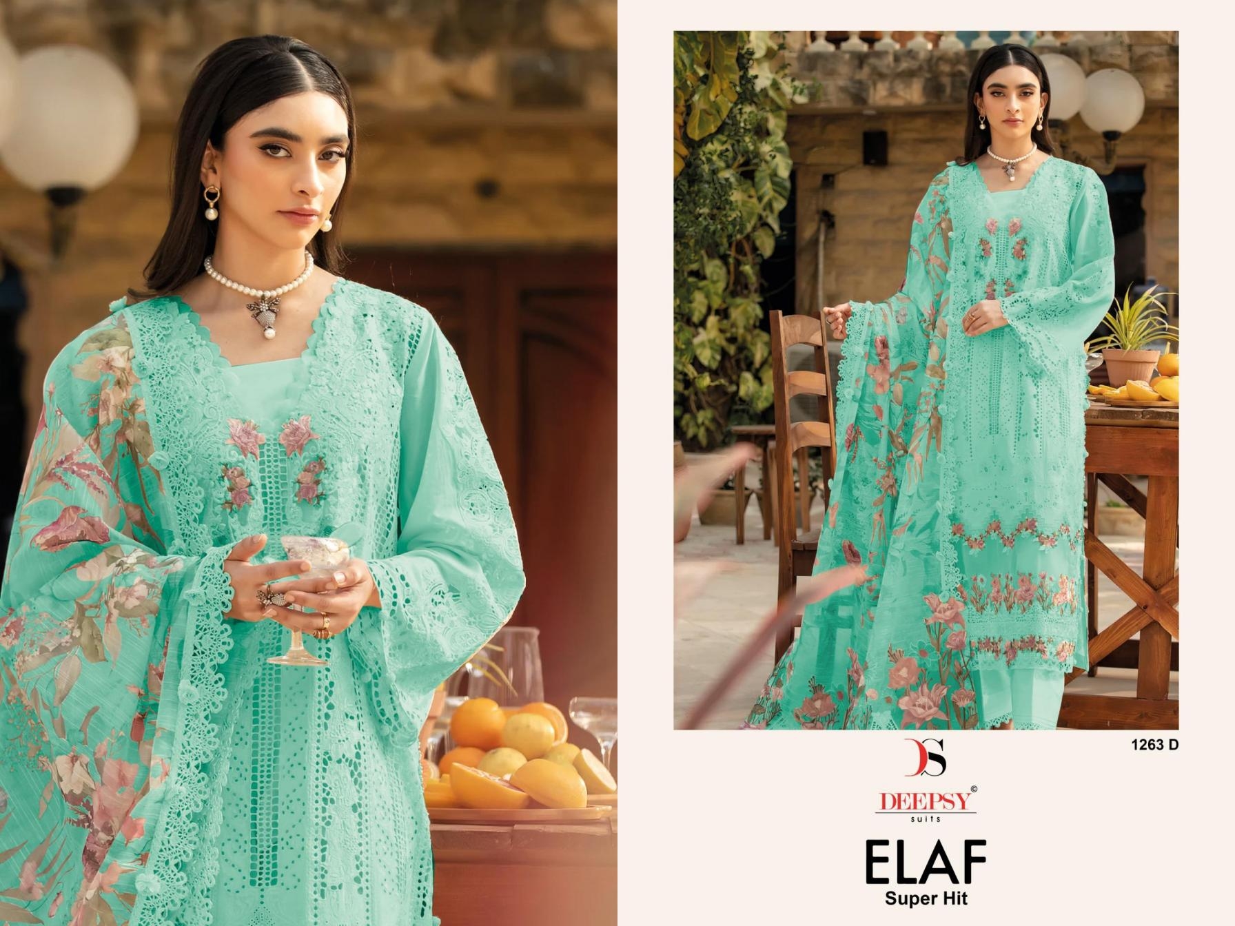 deepsy suits 1263 elaf cotton pakistani salwar kameez in wholesale surat