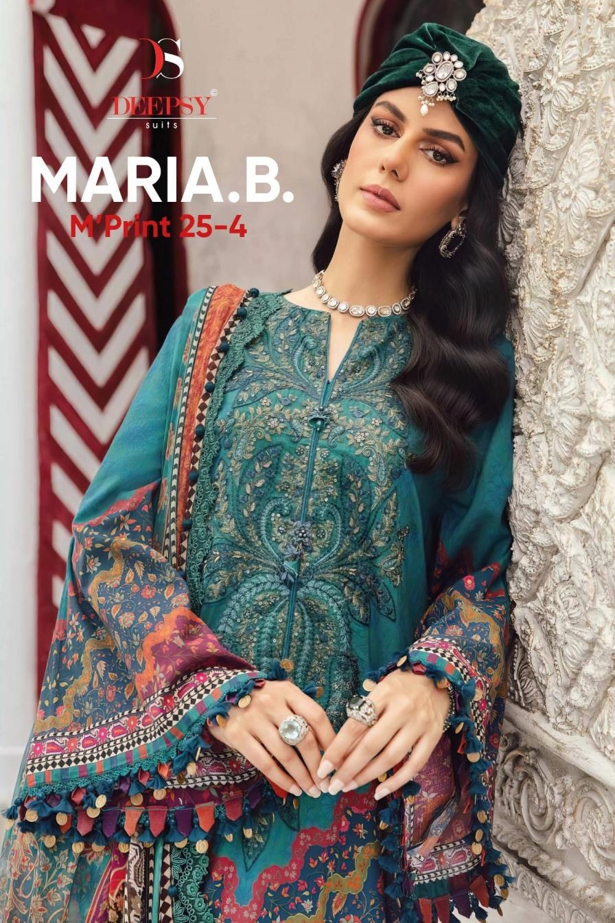 deepsy suits maria b mprint 25 vol 4 series 1401 to 1408 cotton modern pakistani suits in wholesale surat