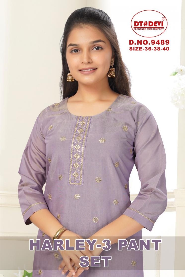 dt devi harley vol 3 9489 unique roman shimmer full stitch combo suit in wholesale surat