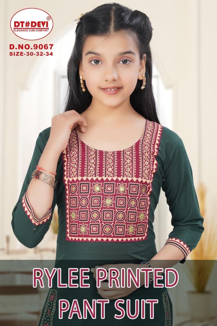 dt devi launch ryka printed readymade cotton 9067 pretty combo kids suit in wholesale surat