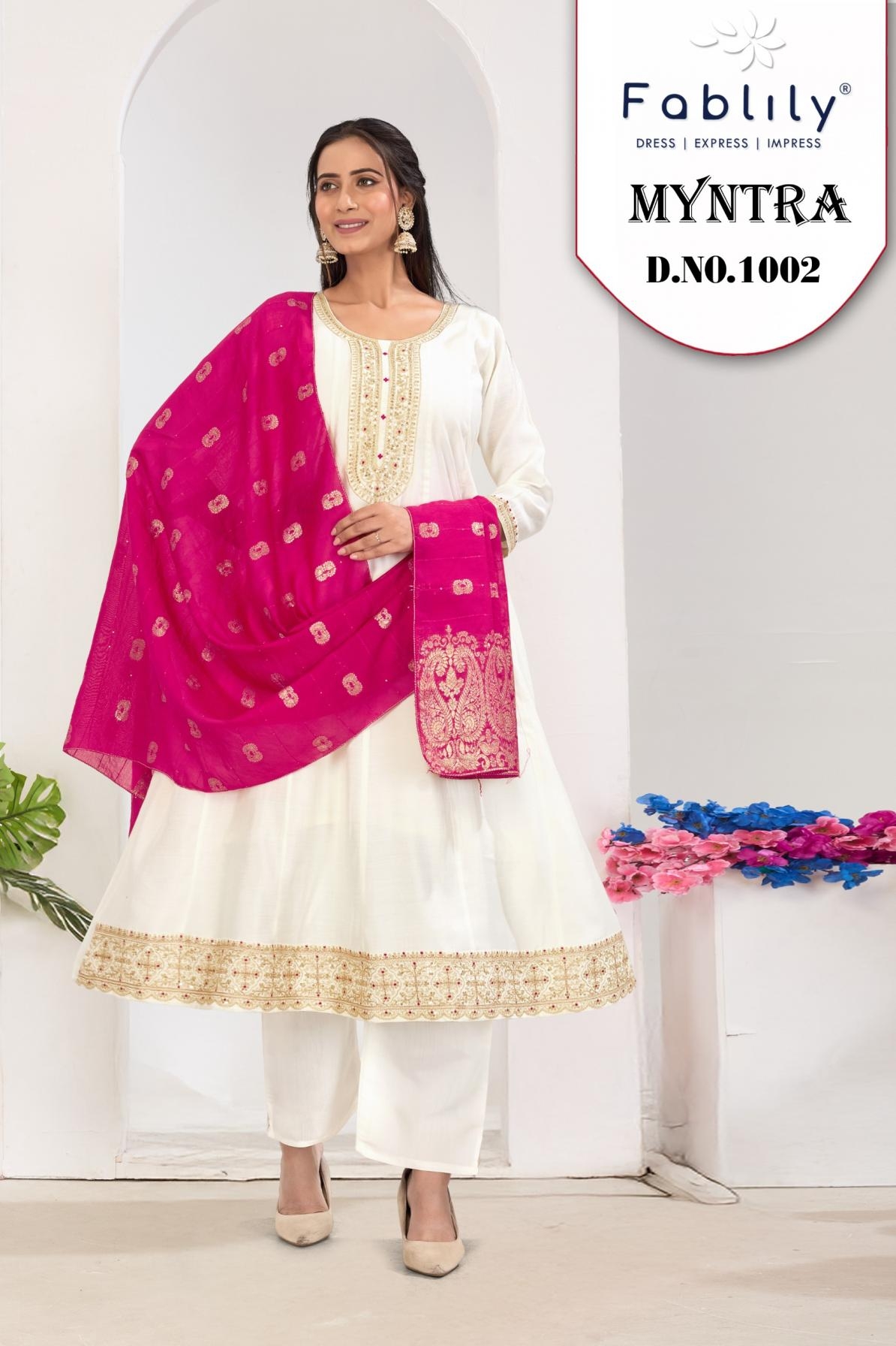 fablily myntra series 1001 to 1006 hit design roman silk combo salwar kameez in wholesale surat