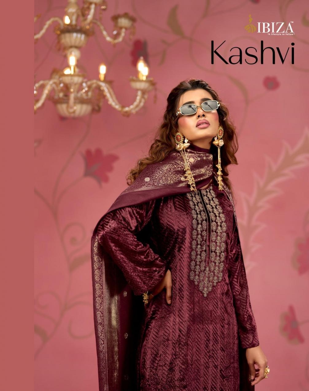 ibiza kashvi series 11721 to 11724 velvet brasso elegance readymade big size suit in wholesale surat
