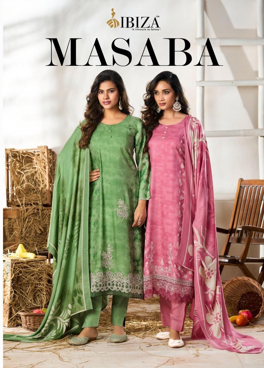 ibiza masaba series 2901 to 2906 fully stitch pretty look viscose pashnina pakistani suit in wholesale surat