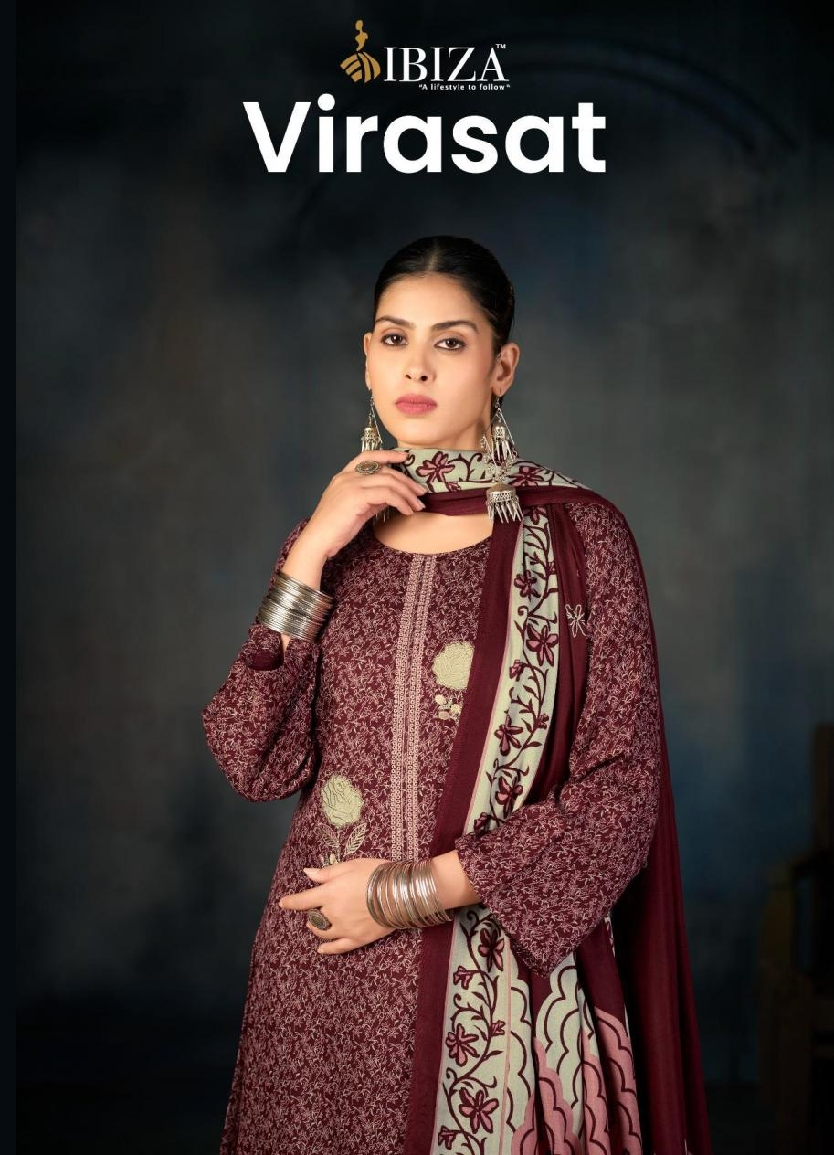 ibiza virasat series 2861 to 2864 viscose pashnina winter special suit in wholesale surat