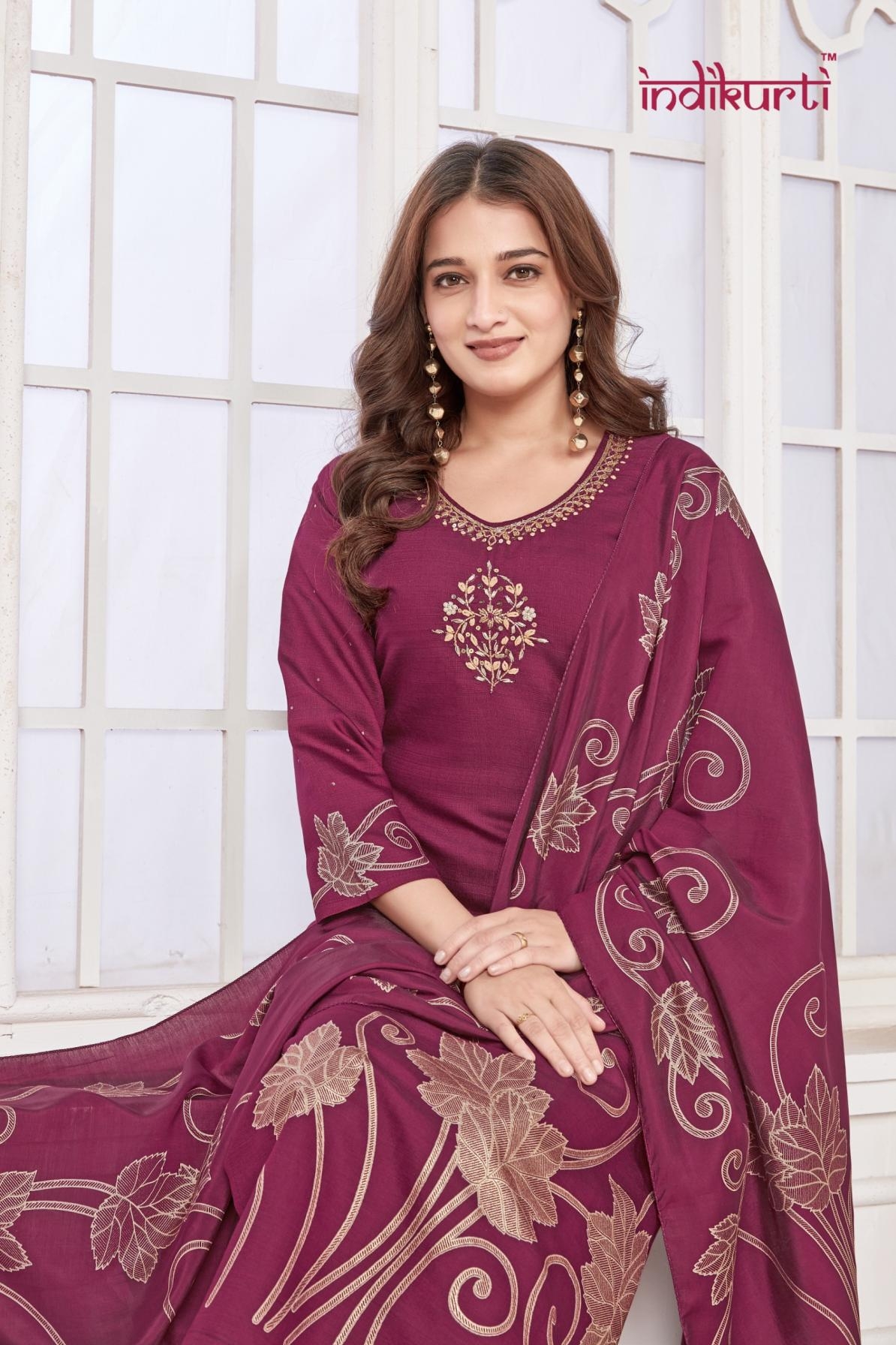 indikurti aafreen series 01 to 02 vetican readymade big size traditional combo suits in wholesale surat