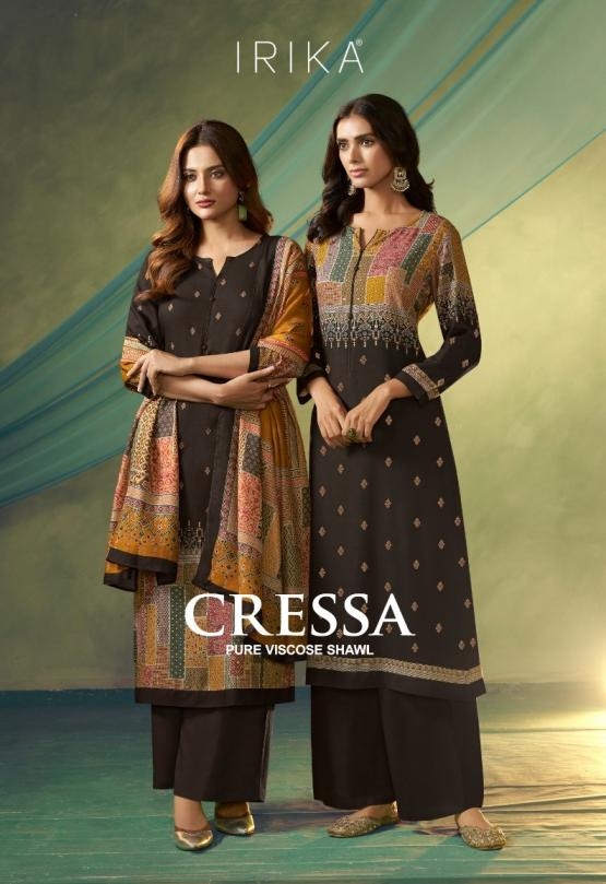 irika cressa series 1001 to 1006 viscose pashmina readymade unique winter suit in wholesale surat