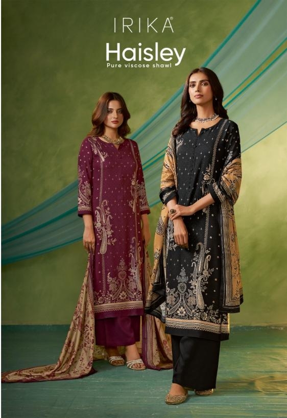 irika haisley series 1001 to 1006 viscose pashmina winter designer suit in wholesale surat