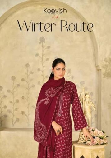 kaavish winter route series 2061 to 2066 viscose pretty look pashmina winter salwar kameez in wholesale surat
