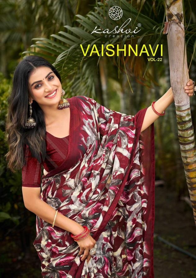 kashvi creation vaishnavi vol 22 series 2201 to 2208 simmer moss best saree in wholesale surat