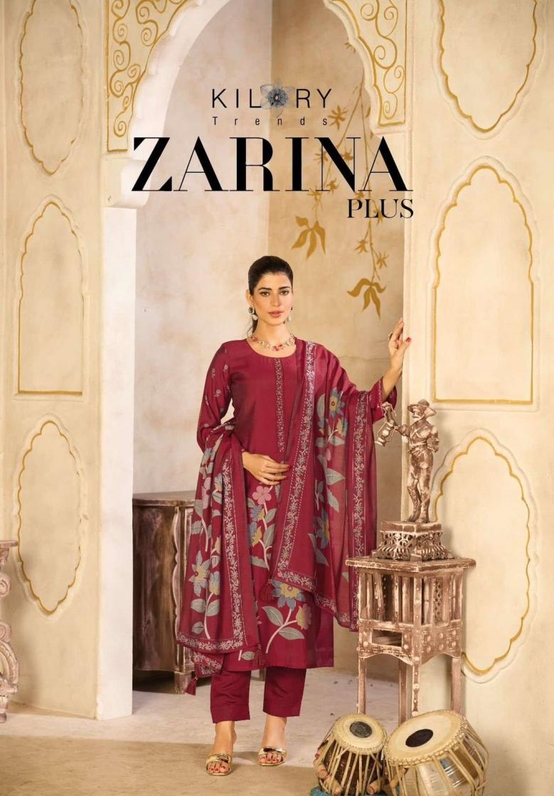 kilory trends zarina plus series 1831 to 1836 muslin silk suits in wholesale surat