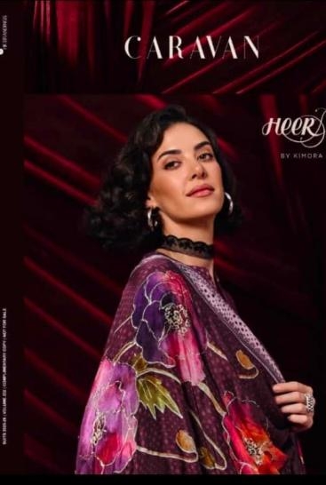 kimora heer caravan vol 232 series 9881 to 9886 muslin pretty suit in wholesale surat