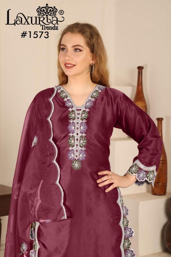 laxuria trendz 1573 satin readymade premium pakistani suit in wholesale surat
