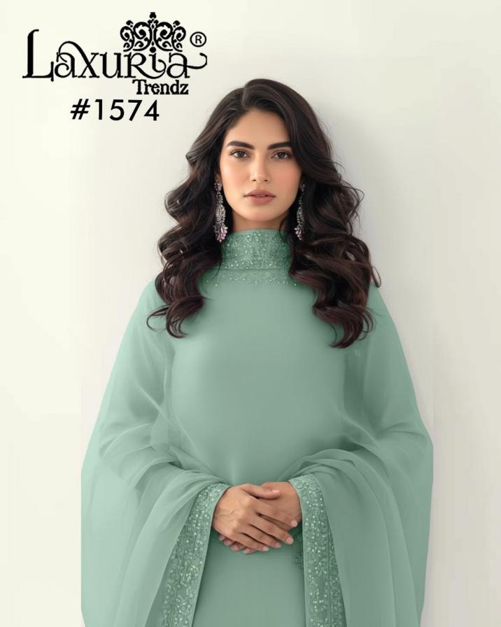 laxuria trendz 1574 fully stitch fancy modern pakistani suits in wholesale surat