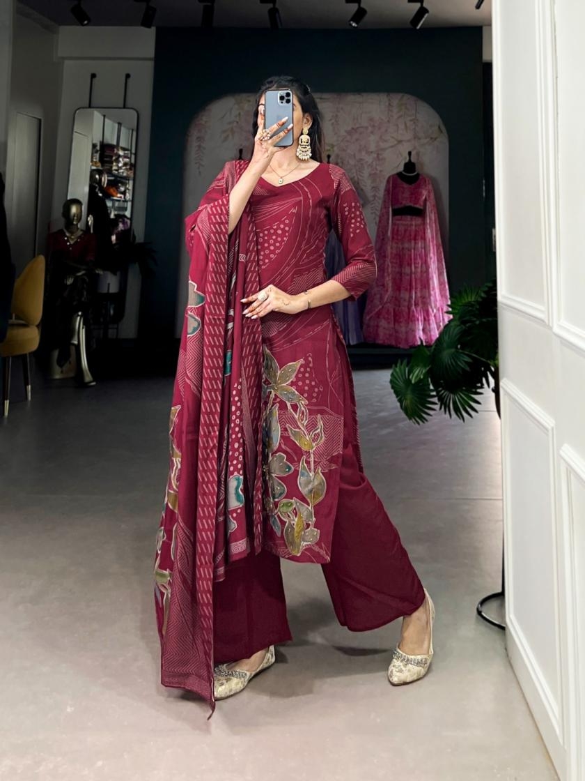 livaa nnk3301 dark ethnic style roman silk readymade suit in wholesale surat