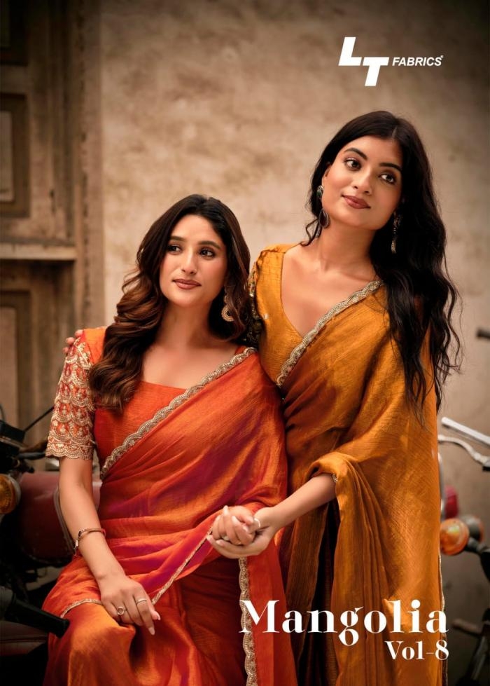 lt fashion magnolia vol 8 series 801 to 806 unique malai silk sarees in wholesale surat