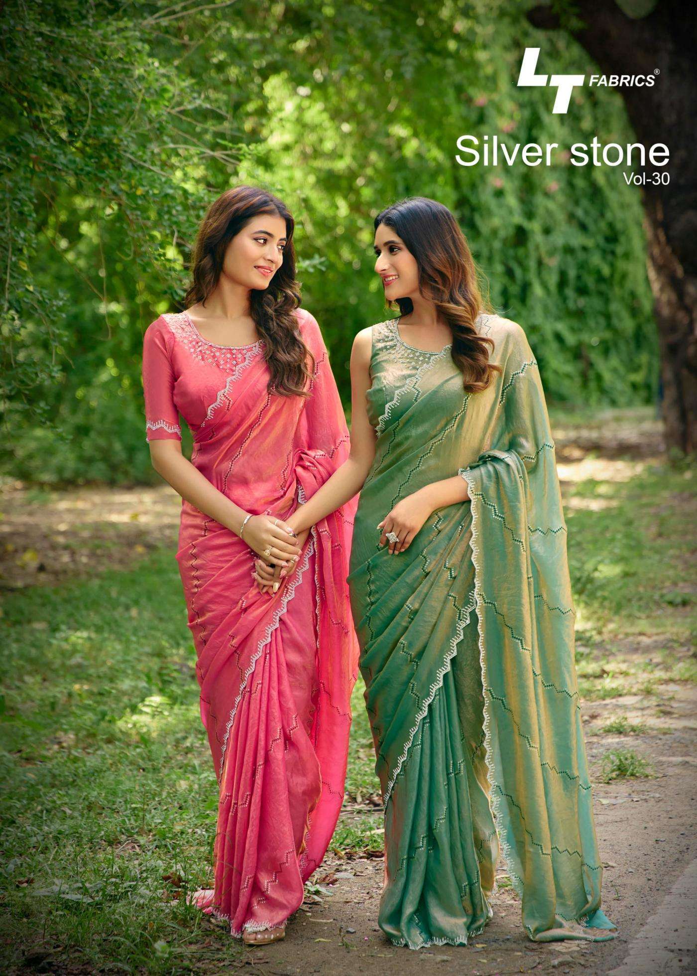 lt fashion silver stone vol 30 series 3001 to 3006 malai silk luxurious sarees in wholesale surat