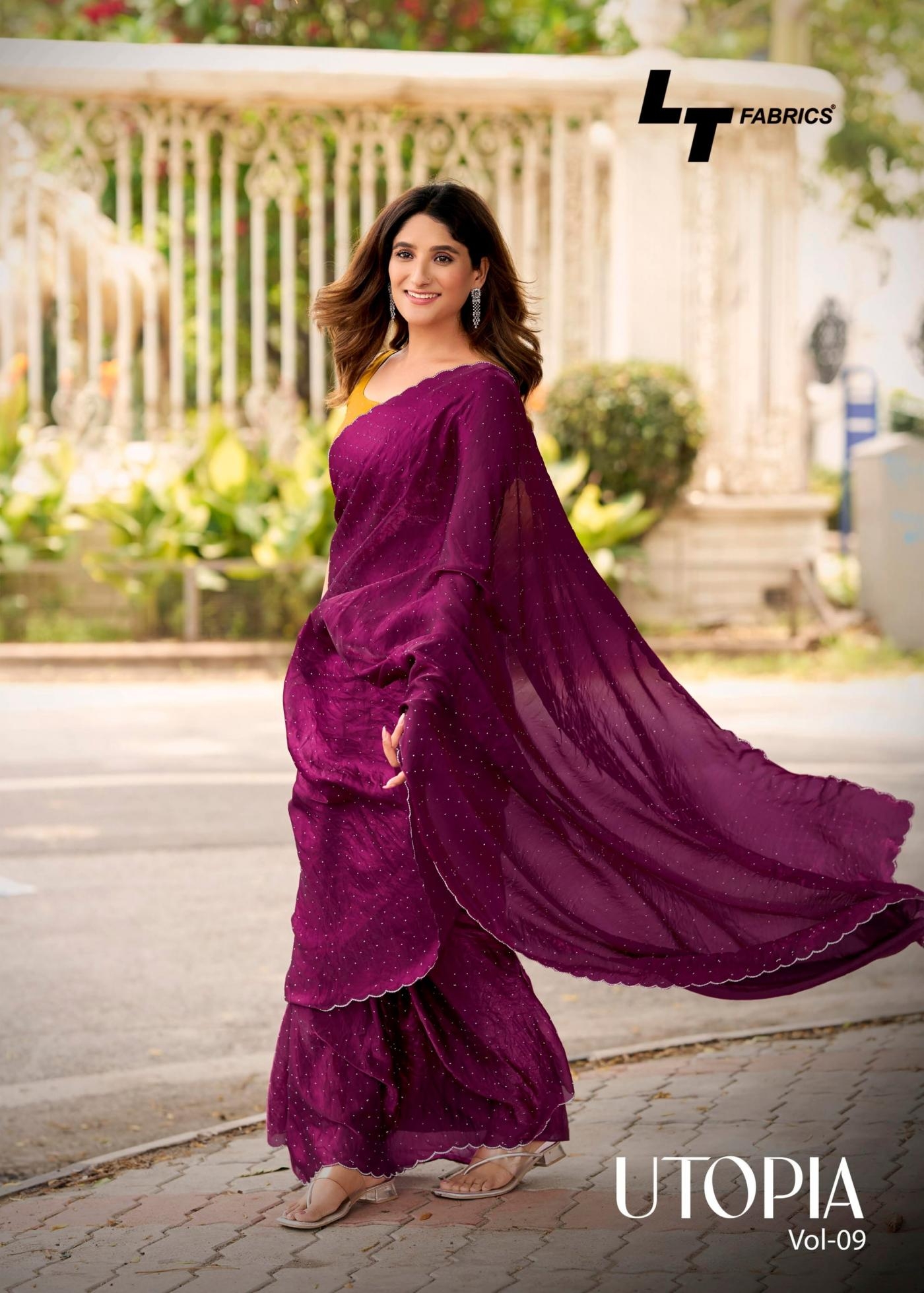 lt fashion utopia vol 9 series 901 to 906 amazing malai silk saree in wholesale surat