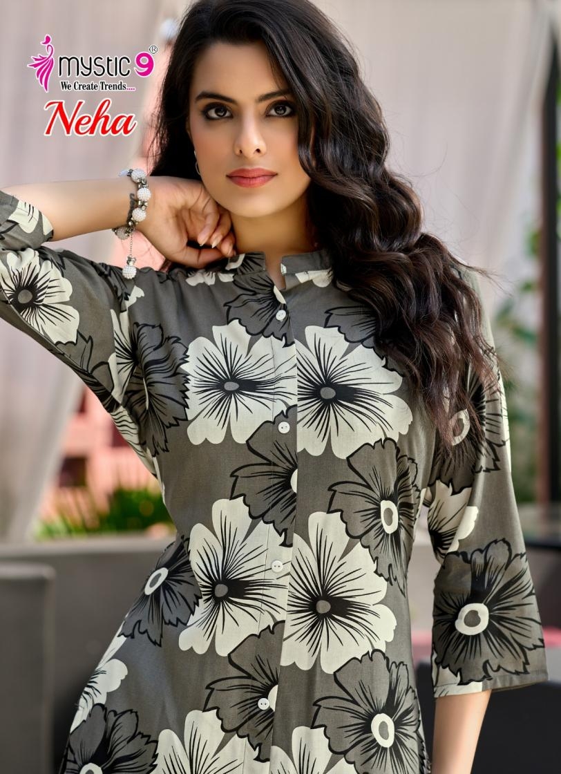 mystic9 neha vol 1 series 1001 to 1010 rayon readymade attractive co-ord sets in wholesale surat
