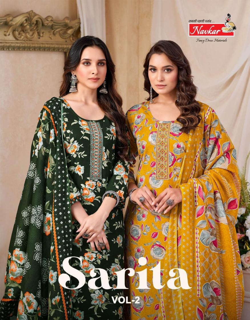navkar sarita vol 2 series 2001 to 2008 malesiyan cotton unique fully stitch suit in wholesale surat