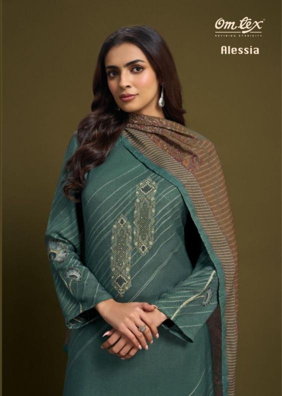 omtex alessia series 10061 A to 10061 D readymade pashmina jacquard winter salwar kameez in wholesale surat