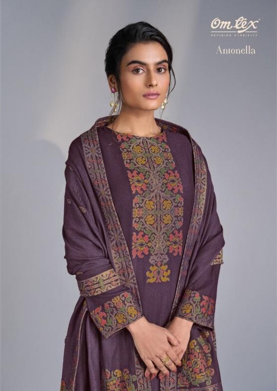 omtex antonella series 10021 A to 10021 D hit design pashmina jacqaurd readymade suit in wholesale surat