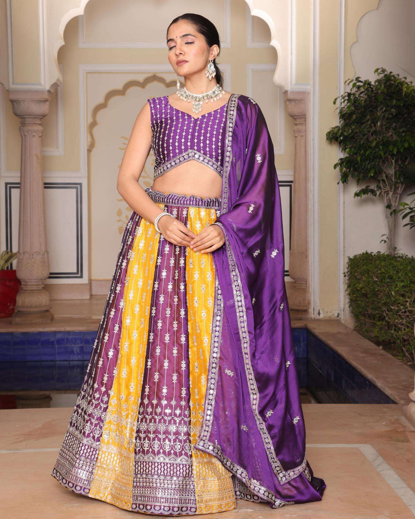 PR 9STAR FASHION NAQSH RANGOLI SILK WITH EMBRODEIRY & SEQUENCE WORK FANCY DESIGNER LEHENGA CHOLI IN WHOLERSALE SURAT