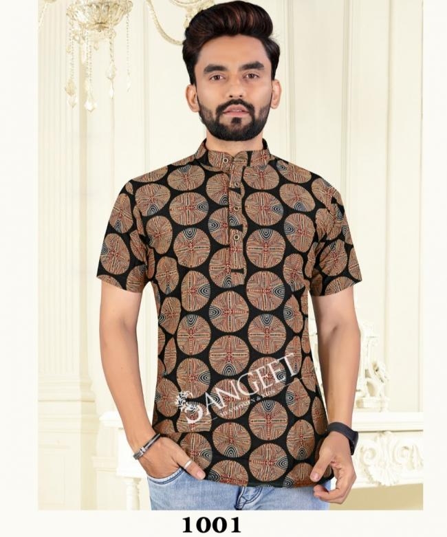 pr bombay series 1001 to 1004 readymade amazing cotton print plus size mens kurta in wholesale surat