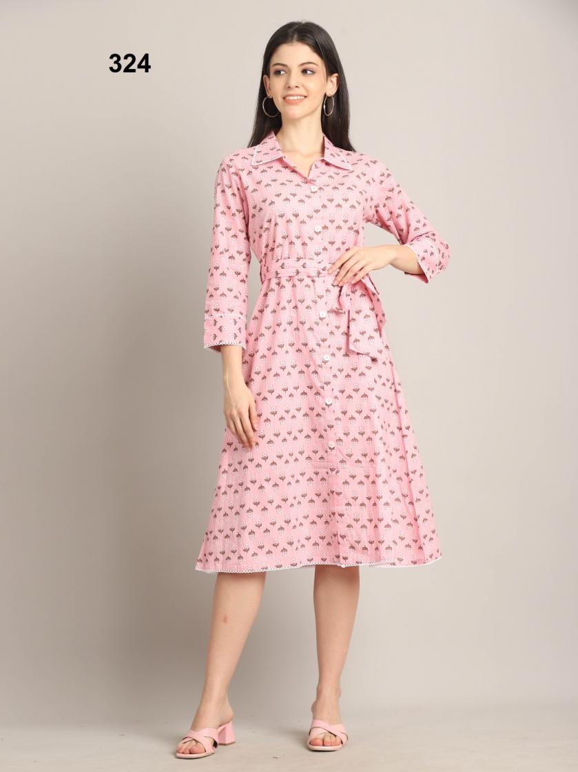 pr cotton fancy series 318 to 326 readymade best wholesale rates kurti in wholesale surat