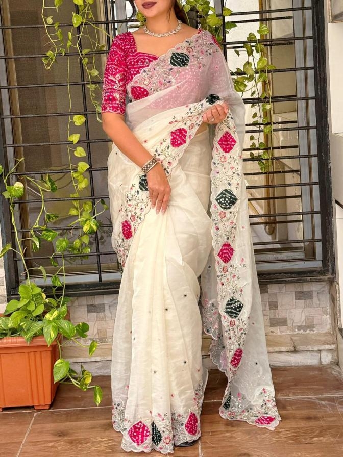 pr mayra crystal tissue trendy saree in wholesale surat