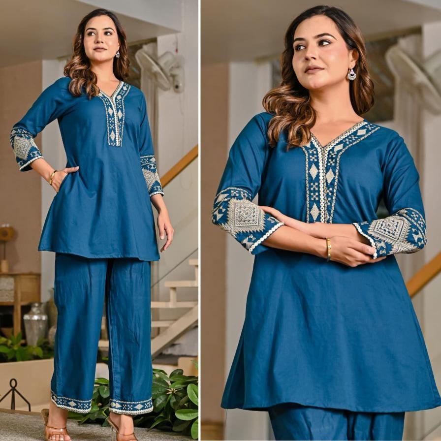 pr modern fully stitch cotton casual combo co-ord sets in wholesale surat