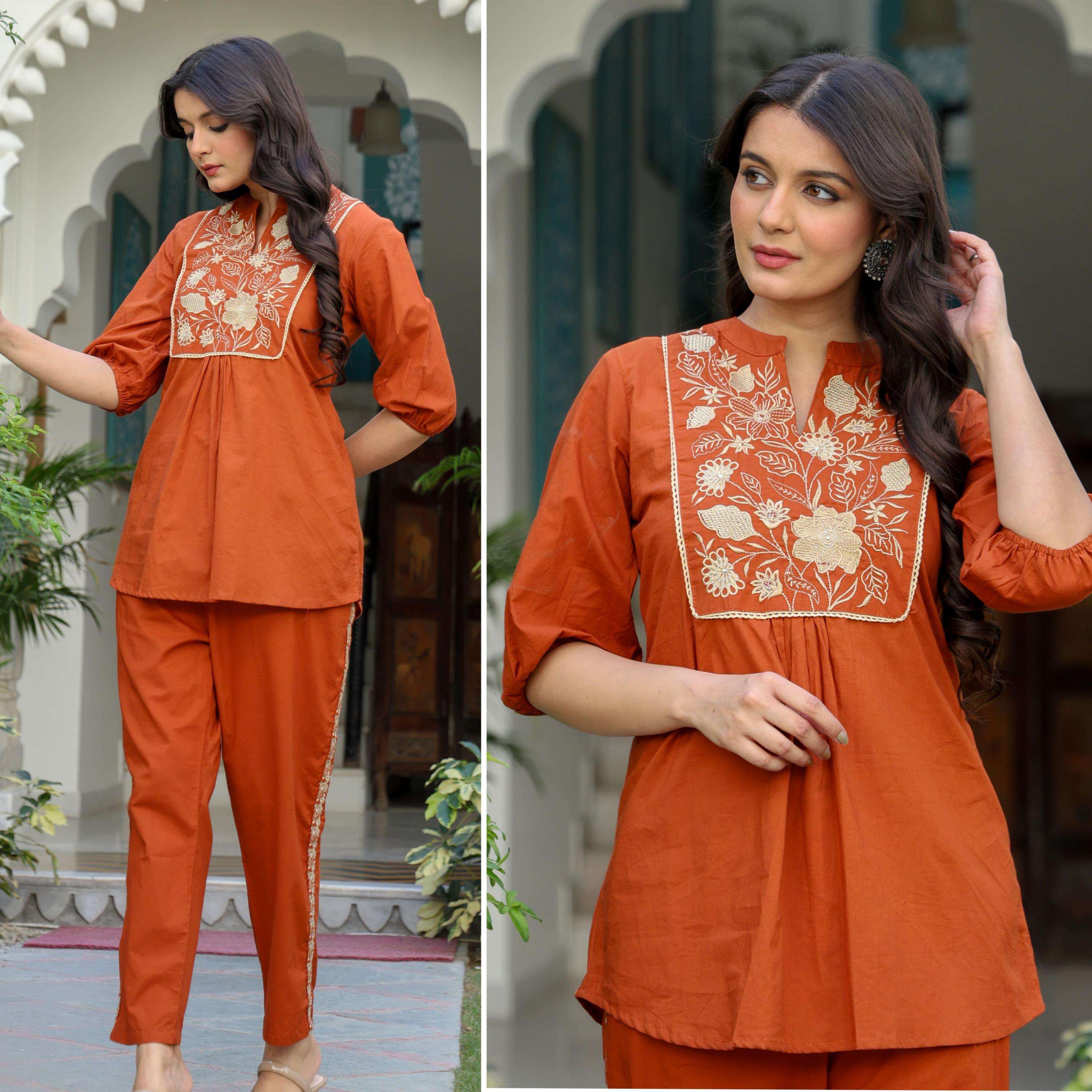 pr modern pattern readymade classic cotton combo co-ord sets in wholesale surat