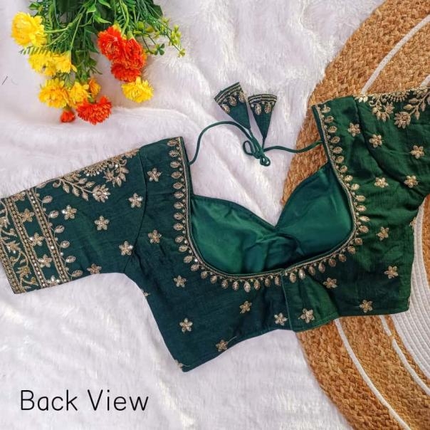 pr mumtaaz vichitra silk sequence embroidery work fully stitch blouse in wholesale surat