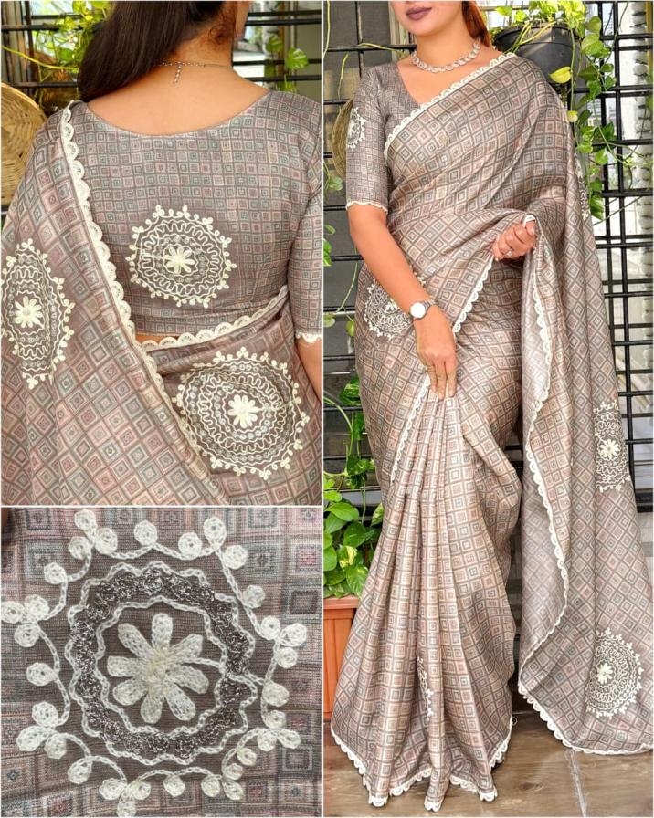 pr nargis tusser cotton hit design saree in wholesale surat