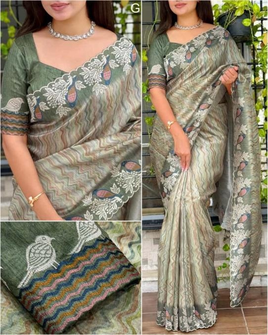 pr ruhani tusser silk trendy saree in wholesale surat