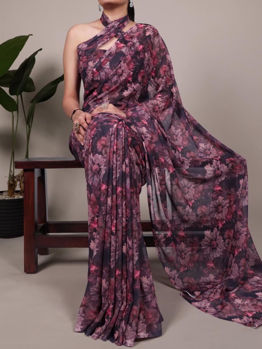 pr ynf7039 weightless marbal floral print unique saree in wholesale surat
