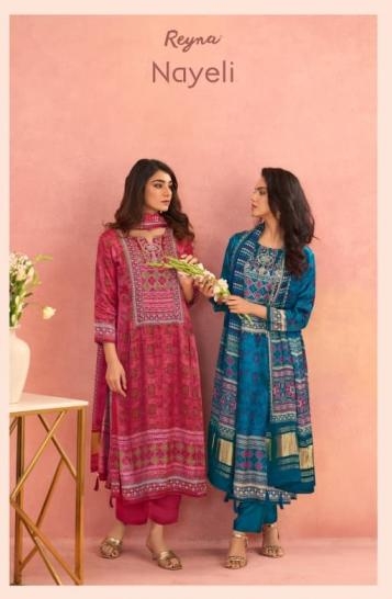 reyna nayeli series 10414 to 10417 bemberg gajji silk hit design salwar kameez in wholesale surat