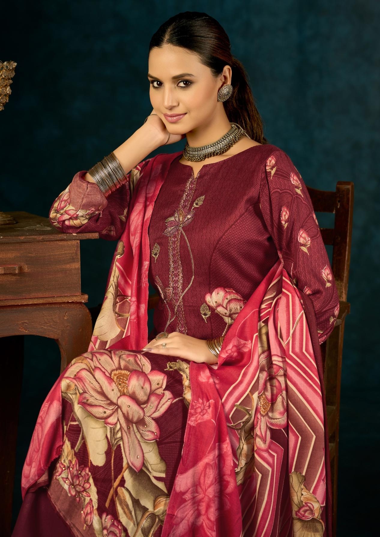 roli moli creation alisha series 1001 to 1008 viscose pashmina luxurious salwafr kameez in wholesale surat