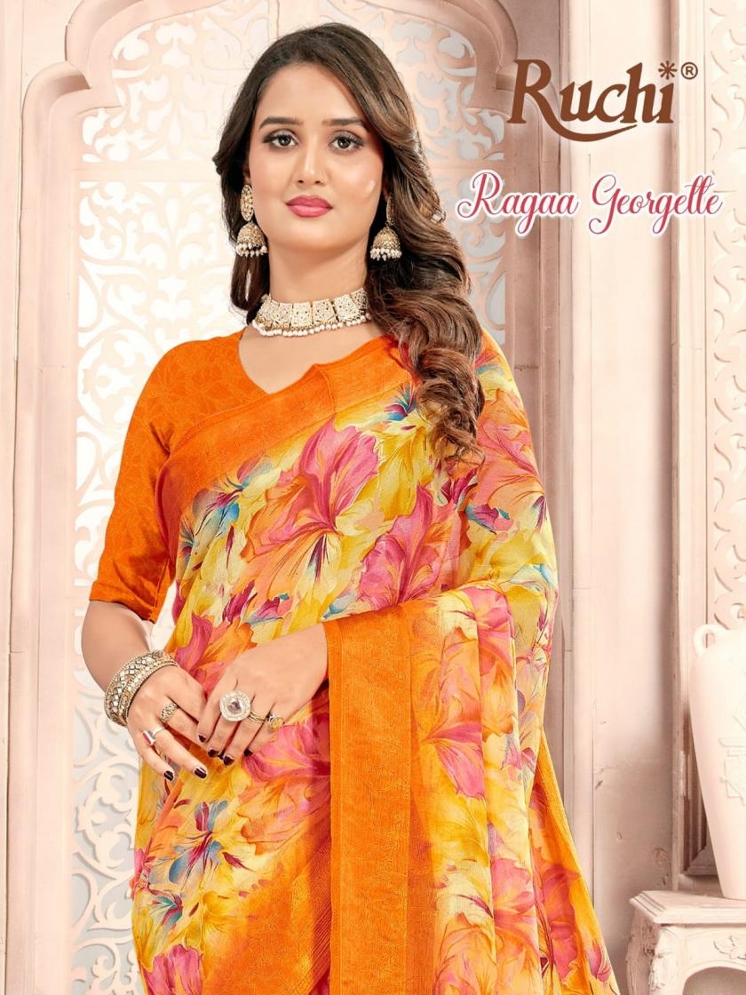 ruchi ragaa georgette vol 30 series 50812 A to 50812 F amzing georgette best saree in wholesale surat