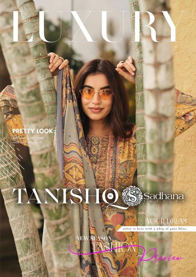 sadhana fashion tanishq series 11572 to 11577 viscose pashmina pretty look salwar kameez in wholesale surat