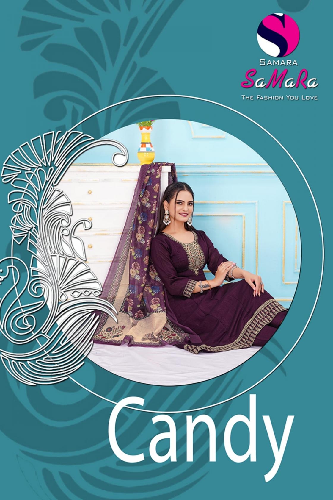 samara candy series 101 to 108 fully stitch elegant style vichitra suit in wholesale surat
