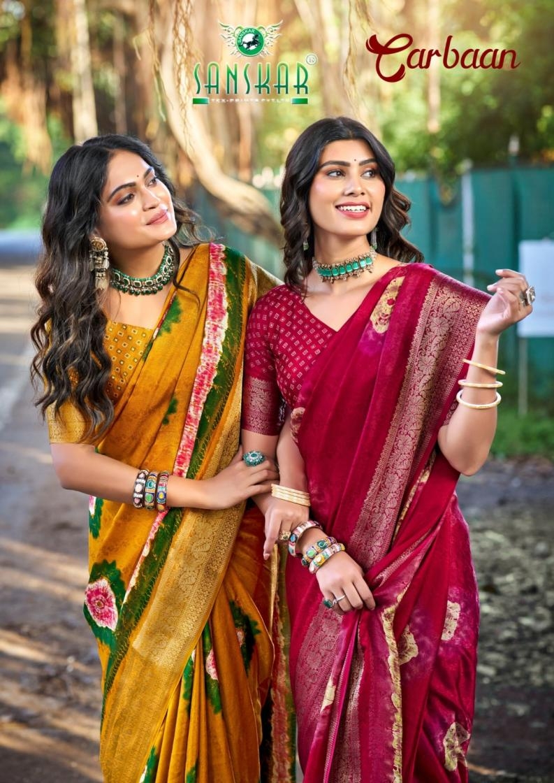 sanskar tex prints carbaan series 81001 to 81008 massmalo womens indian sarees in wholesale surat