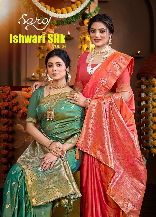 Saroj Ishwari silk vol.4 50*600 series 1001 to 1006 silk saree in wholesale surat