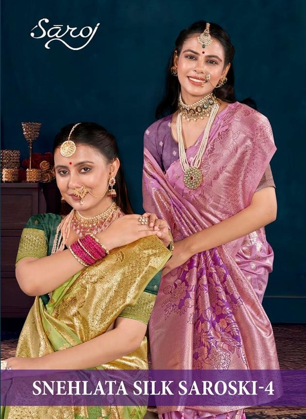 Saroj Snehlata silk saroski vo.4 series 4001 to 4006 50*600 silk saree in wholesale surat