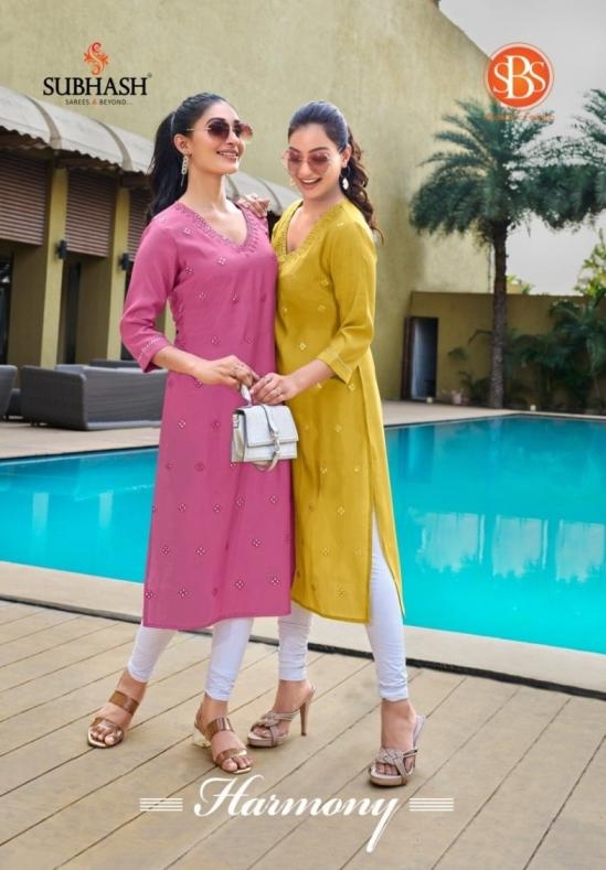 sbs harmony series 4676 to 4679 chanderi hit design readymade kurtis in wholesale surat